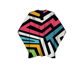 Barber CAPE FUNKY COLORS – Bright patterned cape