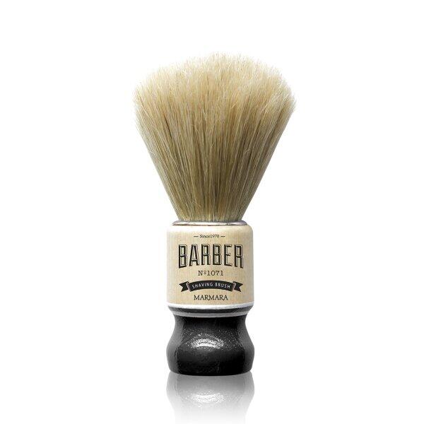 Barber Marmara Brush Wood - Pincel de barbear de madeira