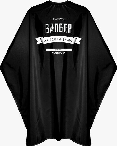Barber Marmara Cape Black Classic - Klasični crni ogrtač